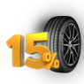 15% Rabatt auf alle Reifen der Marken Goodyear, Dunlop, Fulda, Sava, Debica und Cooper.